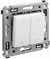 Переключатель без рамки DKC Avanti 2-кл. перекрестный белое облако картинка